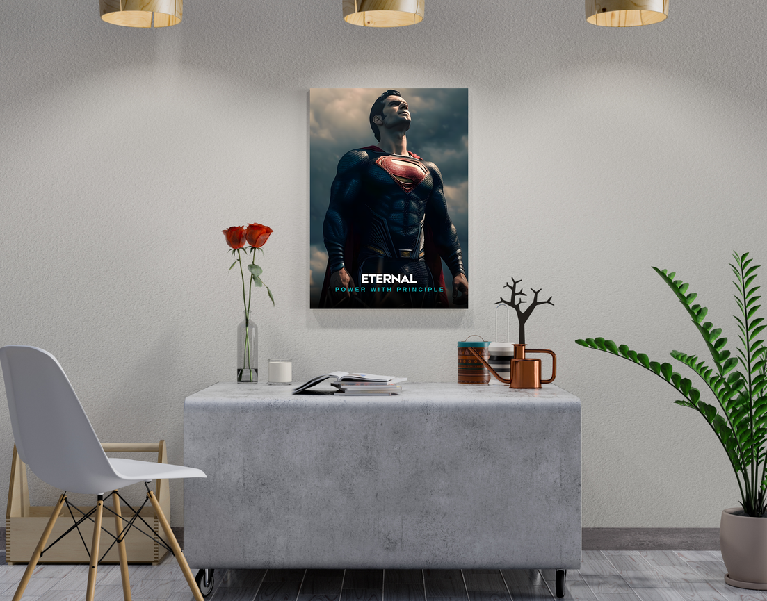 "THE ETERNAL - SUPERMAN" -Shiny & Sturdy Metallic Poster Art That Pops & Sticks