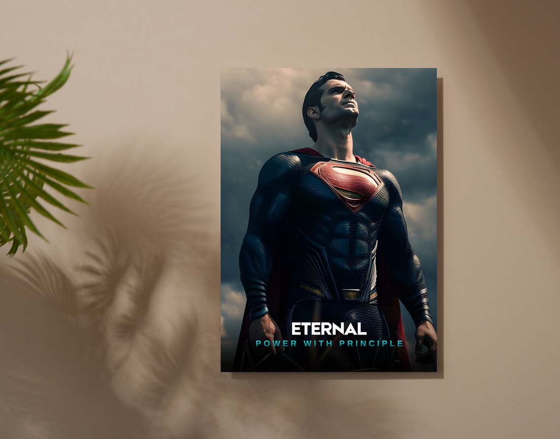 "THE ETERNAL - SUPERMAN" -Shiny & Sturdy Metallic Poster Art That Pops & Sticks