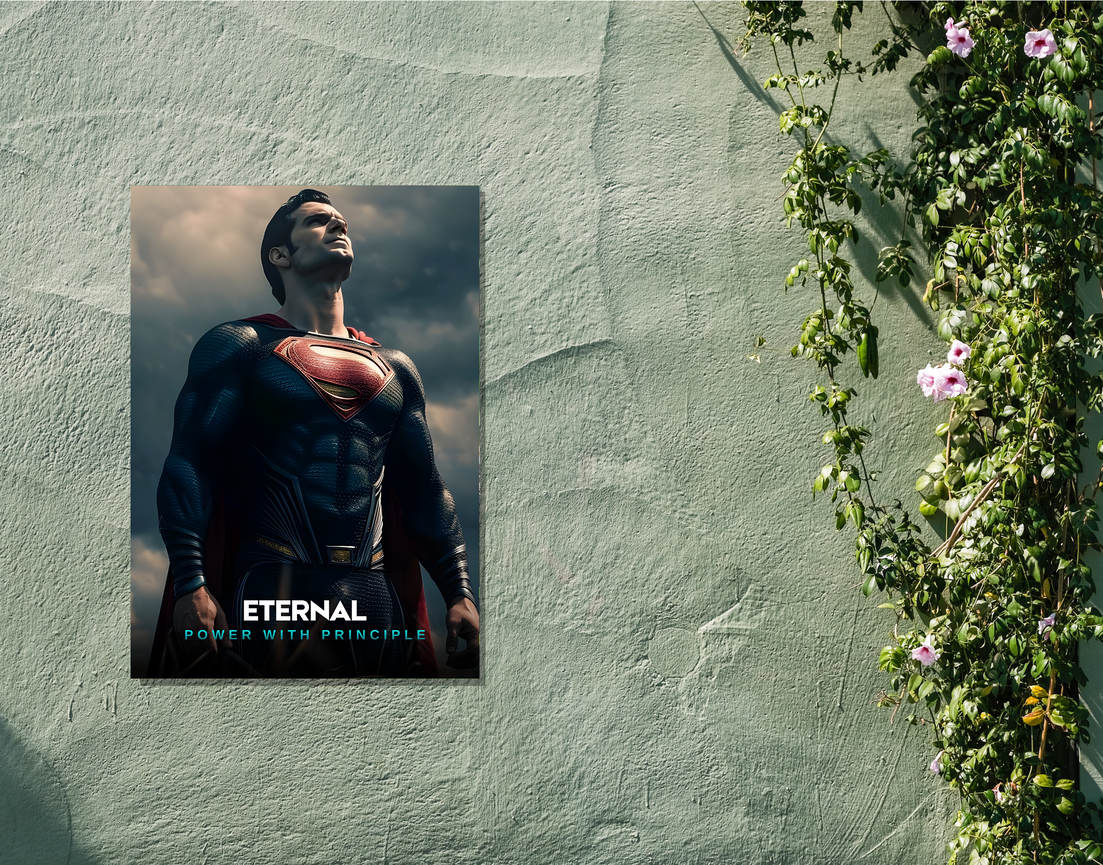 "THE ETERNAL - SUPERMAN" -Shiny & Sturdy Metallic Poster Art That Pops & Sticks