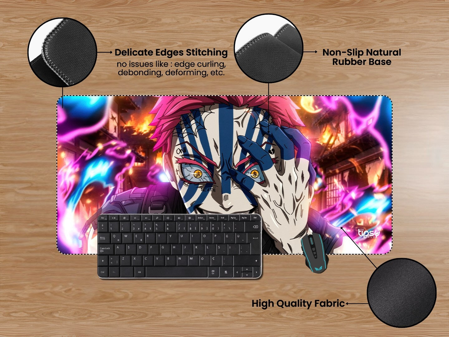 "AKAZA INTENSE DEMON" Gaming Mousepad Elevate Your Gaming Experience