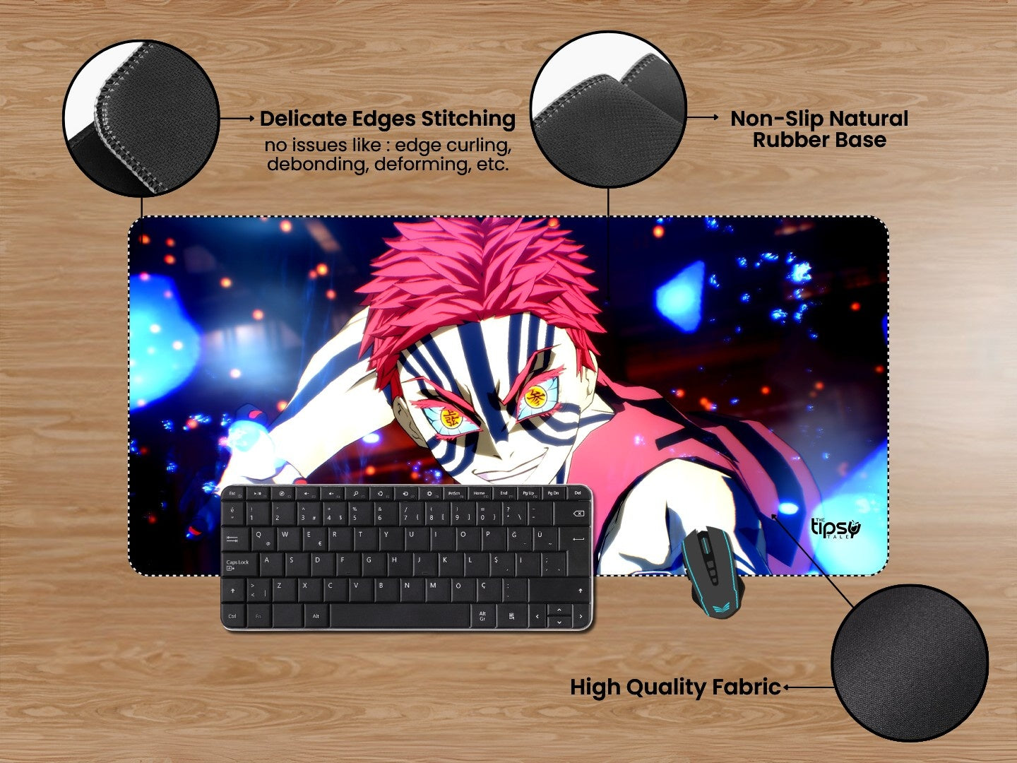 "AKAZA DEMON SLAYER" Gaming Mousepad Elevate Your Gaming Experience