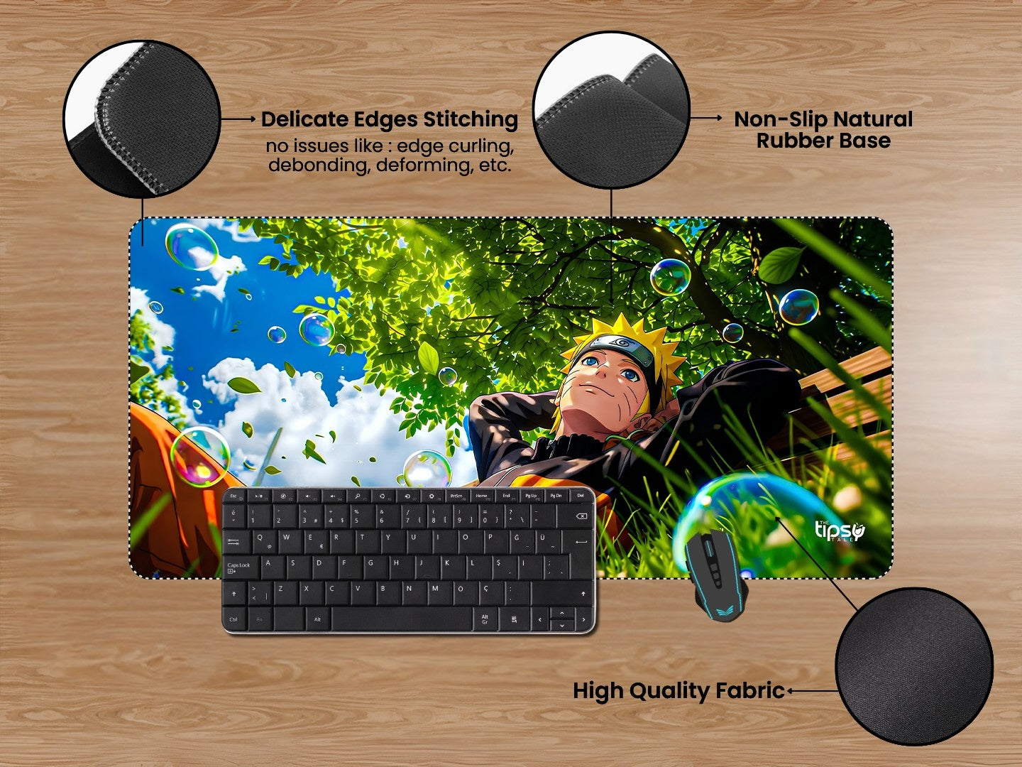 "NARUTO VACATION MODE " Gaming Mousepad Elevate Your Gaming Experience