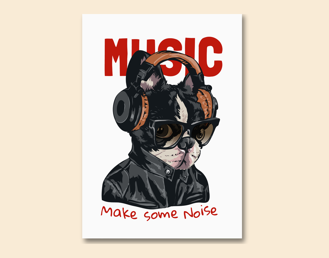 "MAKE SOME NOISE" -Shiny & Sturdy Metallic Poster Art That Pops & Sticks