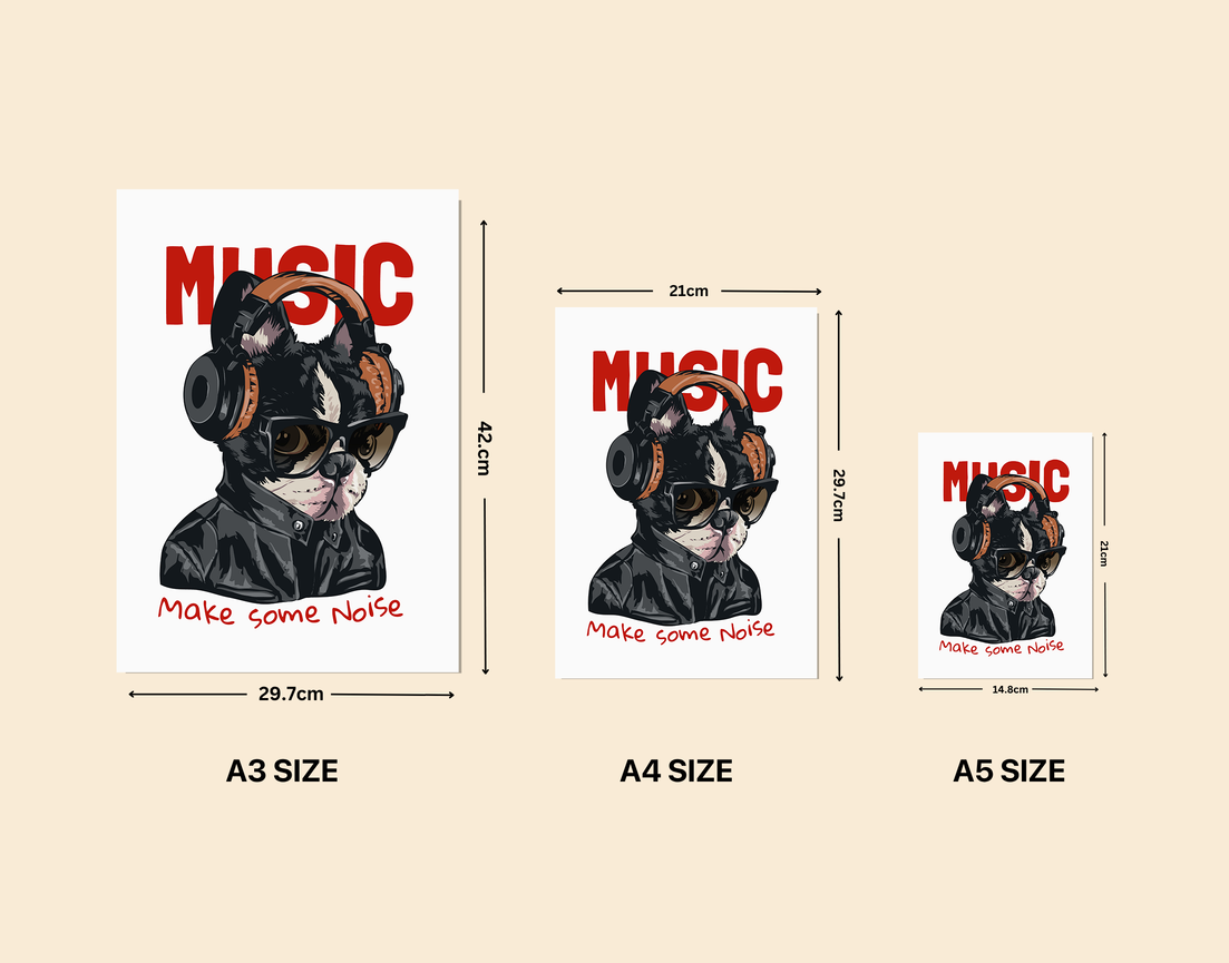 "MAKE SOME NOISE" -Shiny & Sturdy Metallic Poster Art That Pops & Sticks