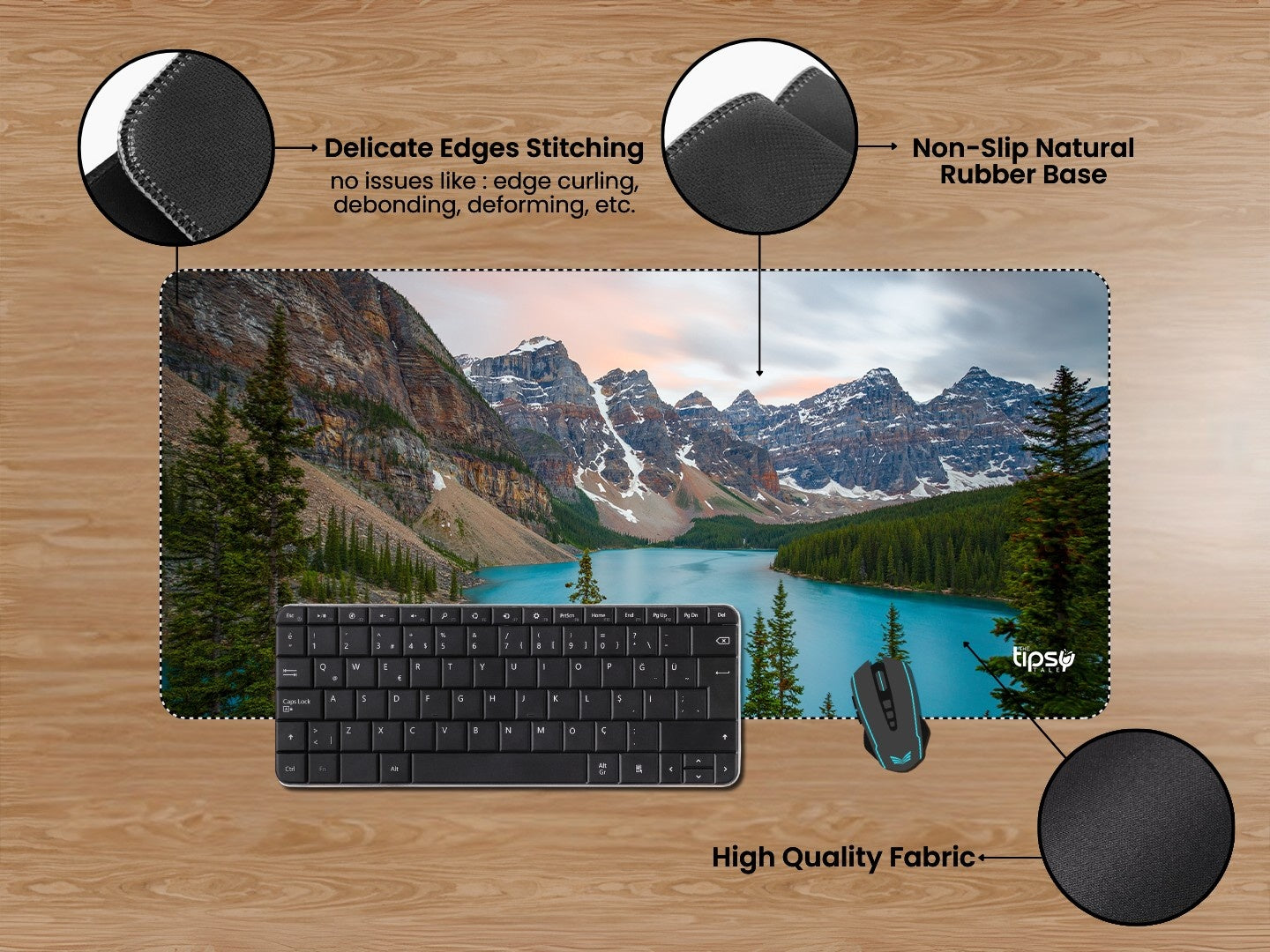 "SNOW MOUNTAIN GLACIER VALLEY" Gaming Mousepad Elevate Your Gaming Experience