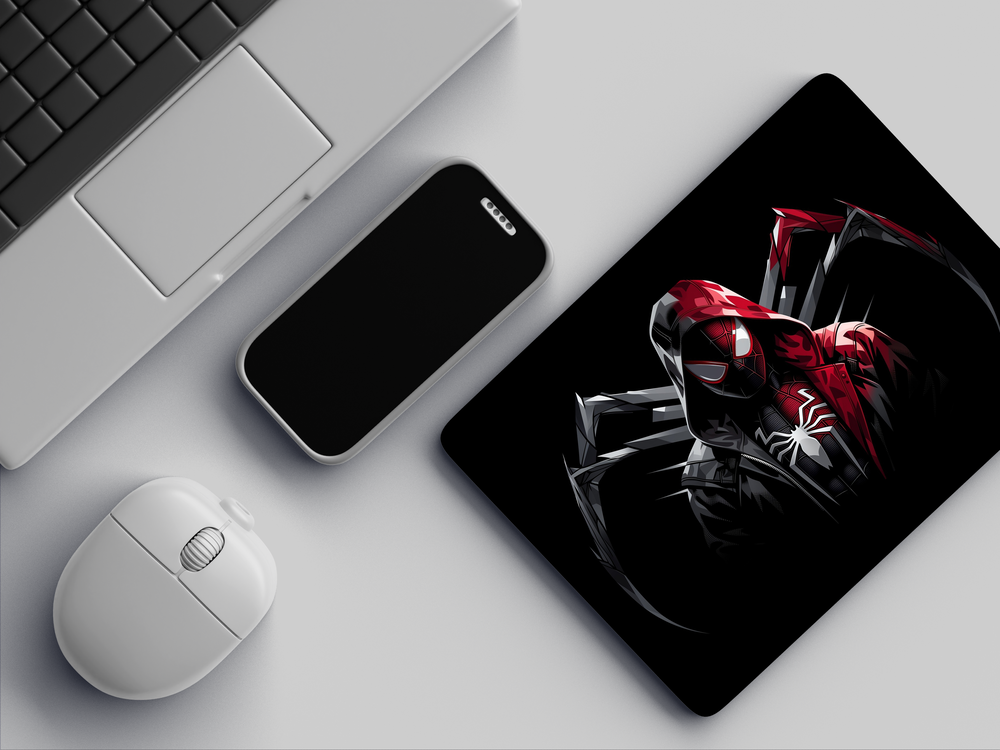 "HALF SPIDEY HALF VENOM" Mousepad Enhance Your Workspace with Style