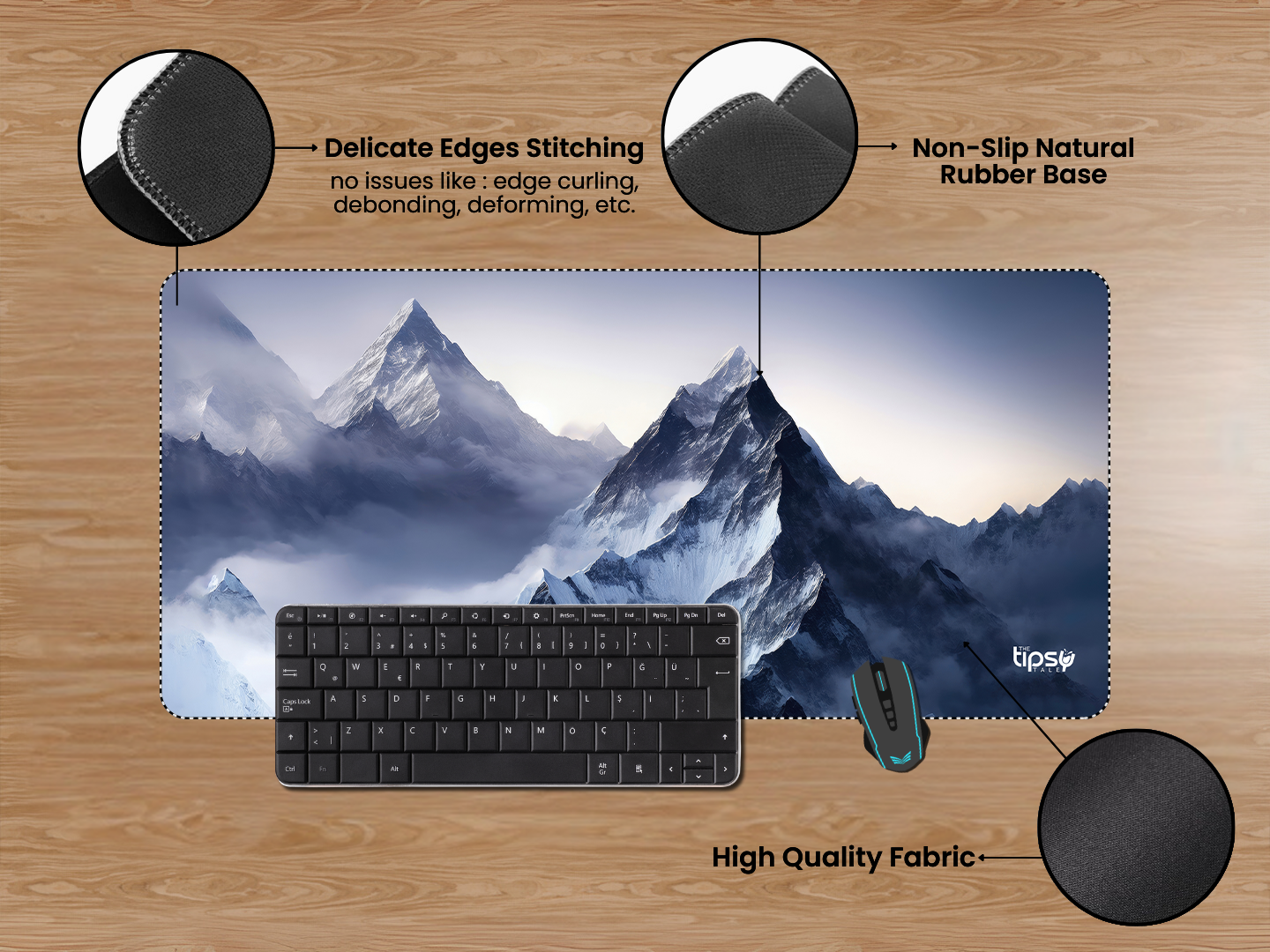 "SNOWY MOUNTAINS" Gaming Mousepad Elevate Your Gaming Experience