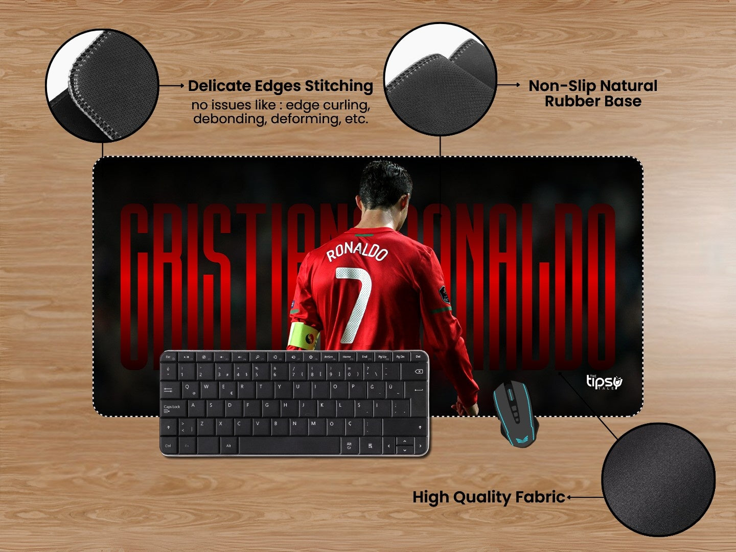 "PORTUGAL'S RONALDO" Gaming Mousepad Elevate Your Gaming Experience
