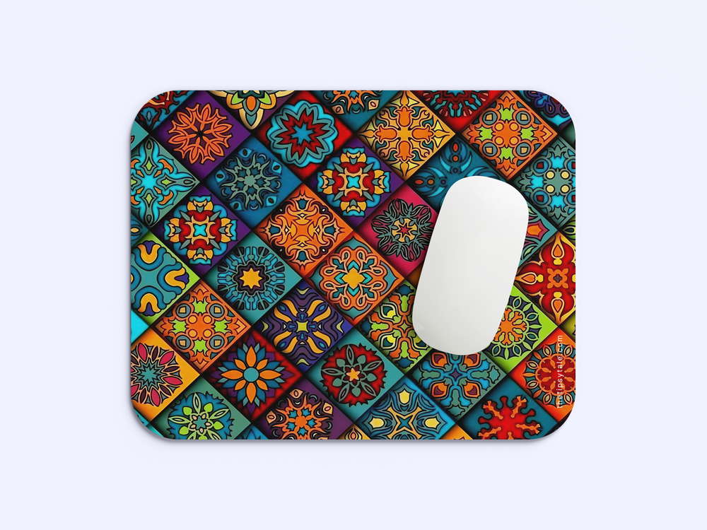 "COLORFUL TRADITIONAL PATTERN" Mousepad Enhance Your Workspace with Style
