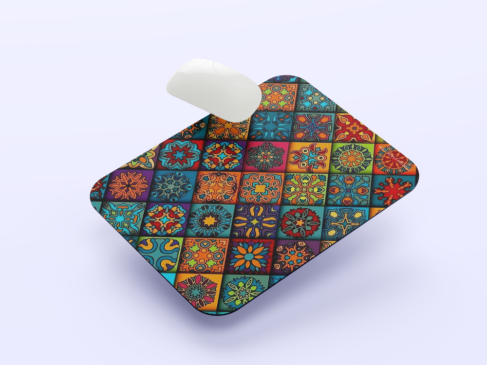 "COLORFUL TRADITIONAL PATTERN" Mousepad Enhance Your Workspace with Style