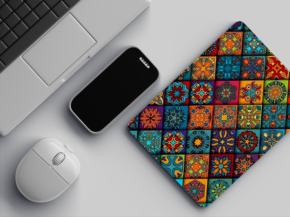 "COLORFUL TRADITIONAL PATTERN" Mousepad Enhance Your Workspace with Style