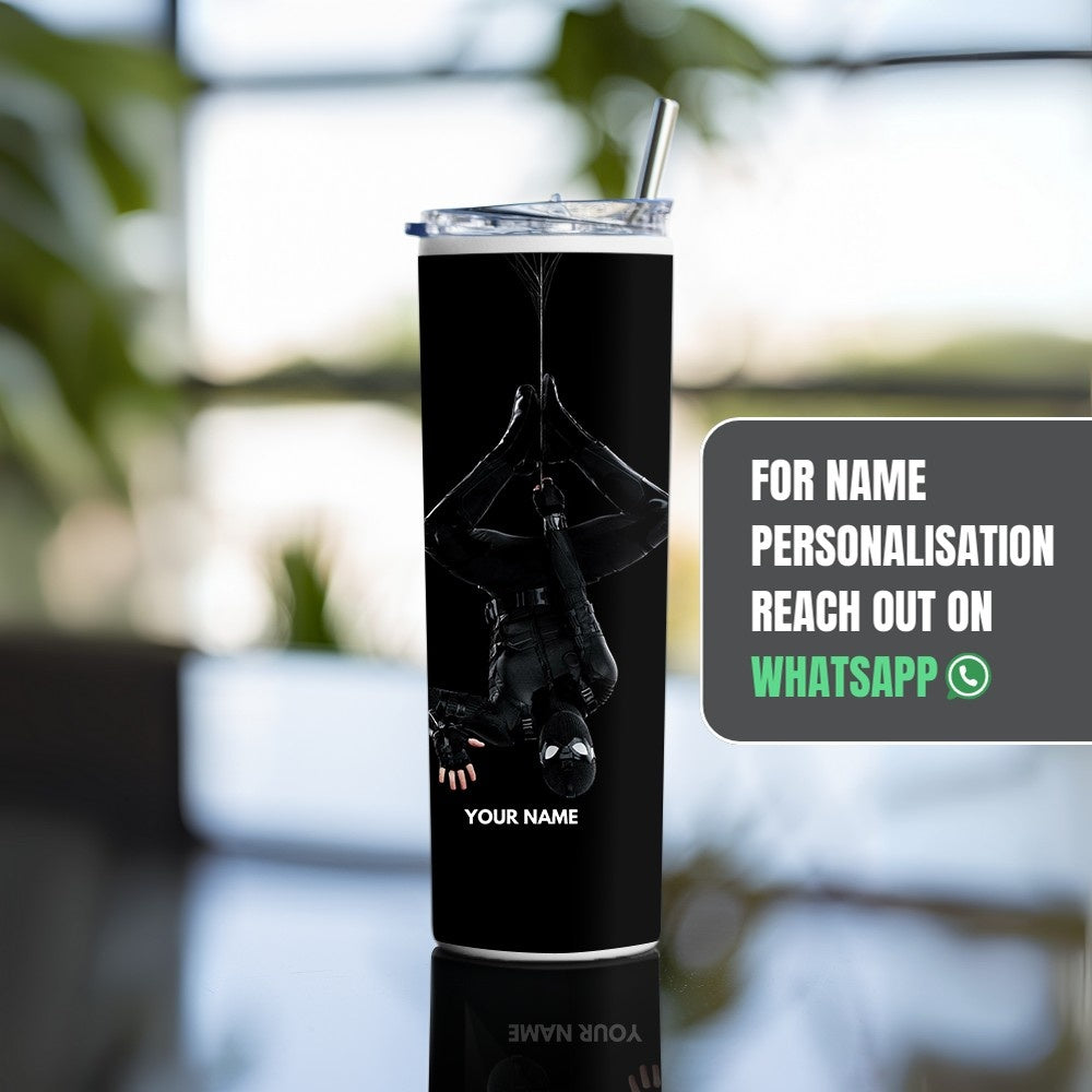 "SPIDER MAN- BLACK SUIT" Tumbler with Metal Straw