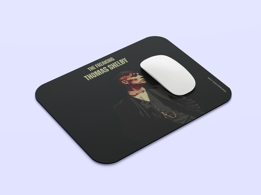 "FREAKING THOMAS SHELBY " Mousepad Enhance Your Workspace with Style
