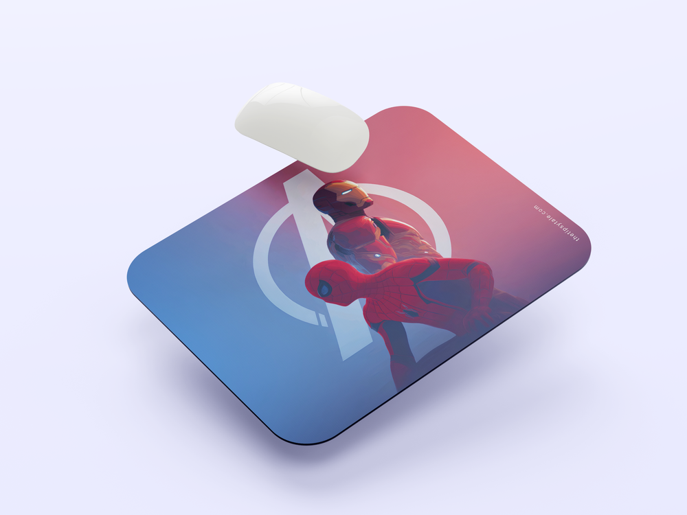 "IRON MAN X SPIRDERMAN TO ENDGAME" Mousepad Enhance Your Workspace with Style