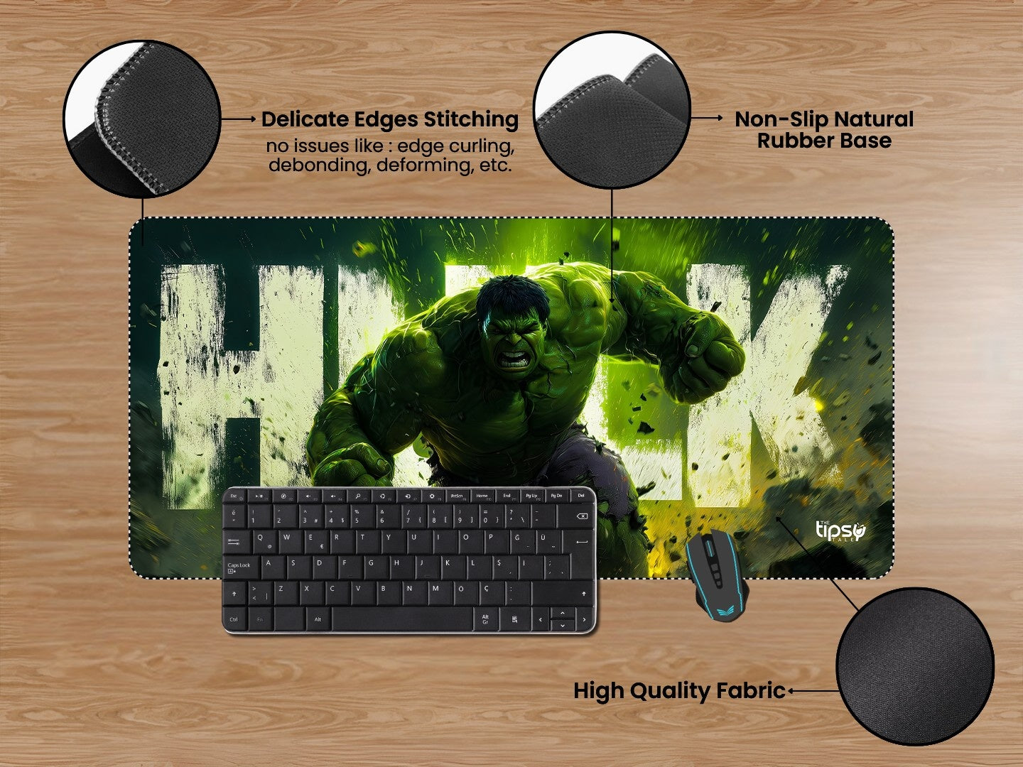 "MAD HULK - MARVEL" Gaming Mousepad Elevate Your Gaming Experience