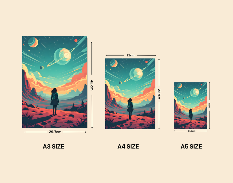 "Dreamscape Wanderer Art" -Shiny & Sturdy Metallic Poster Art That Pops & Sticks