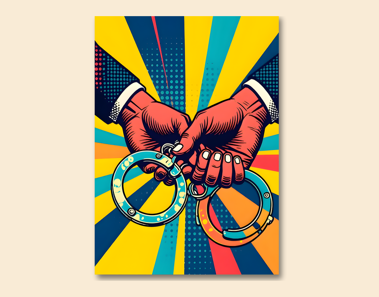 "Break Free Chains" -Shiny & Sturdy Metallic Poster Art That Pops & Sticks