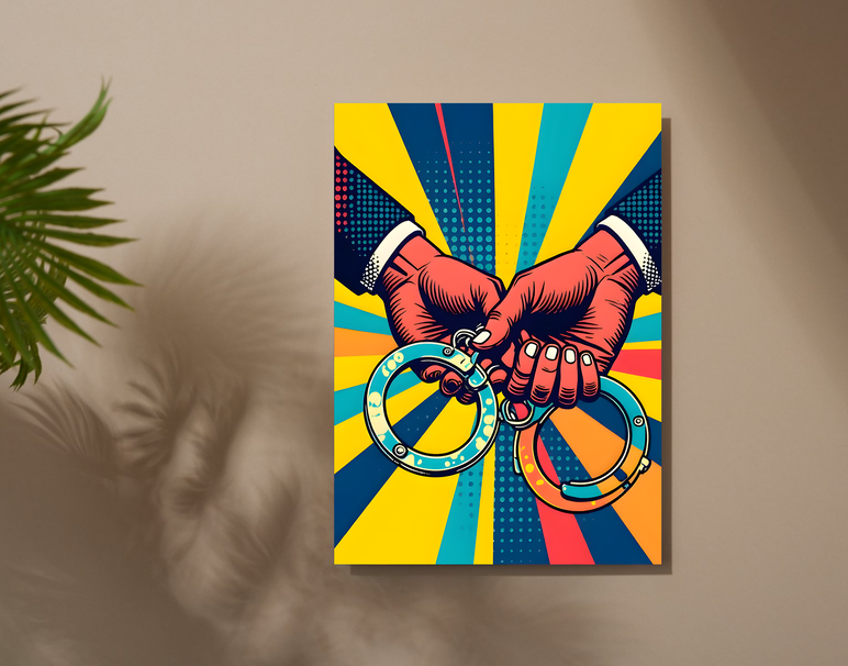 "Break Free Chains" -Shiny & Sturdy Metallic Poster Art That Pops & Sticks