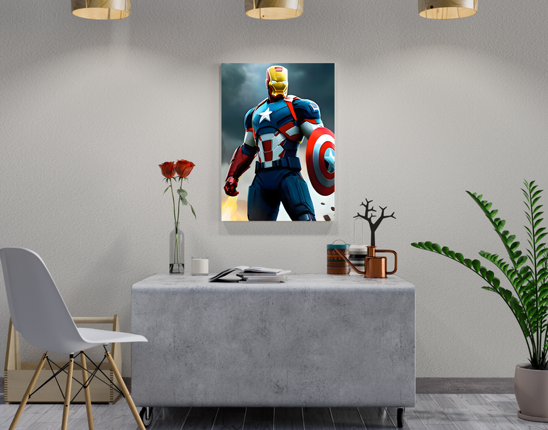 "Iron Captain Mode" -Shiny & Sturdy Metallic Poster Art That Pops & Sticks