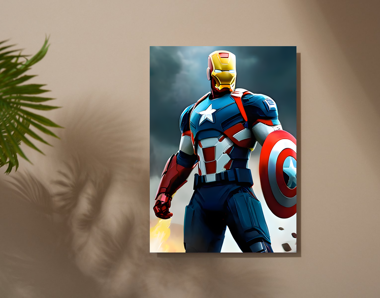 "Iron Captain Mode" -Shiny & Sturdy Metallic Poster Art That Pops & Sticks