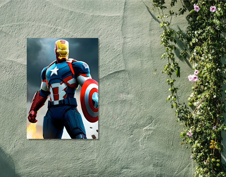 "Iron Captain Mode" -Shiny & Sturdy Metallic Poster Art That Pops & Sticks