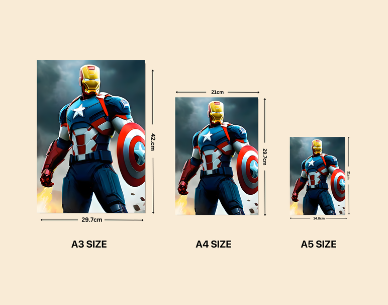 "Iron Captain Mode" -Shiny & Sturdy Metallic Poster Art That Pops & Sticks