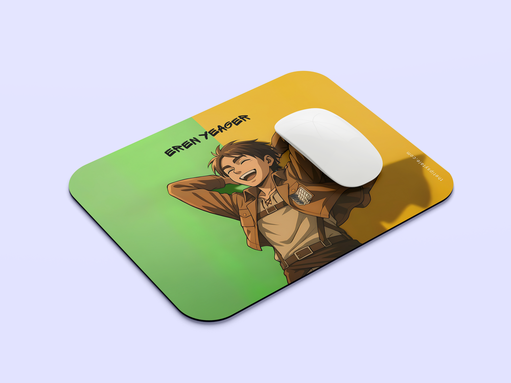 "EREN YEAGER" Mousepad Enhance Your Workspace with Style