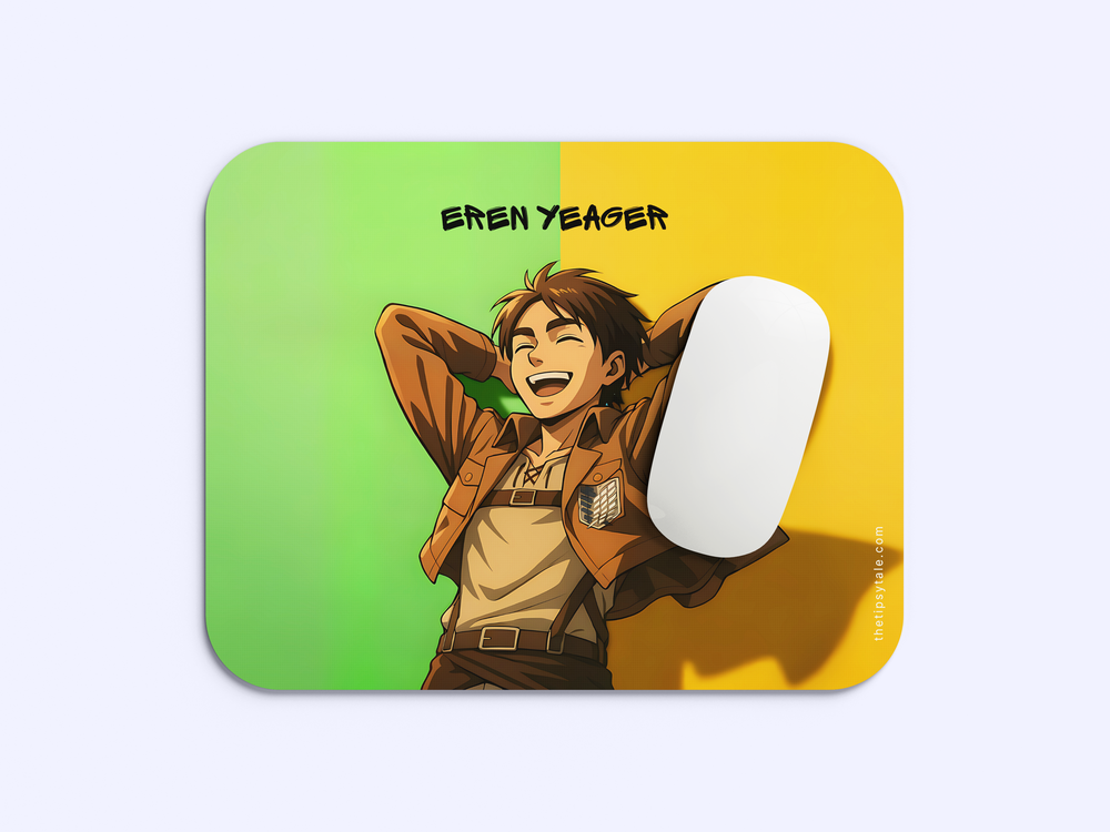 "EREN YEAGER" Mousepad Enhance Your Workspace with Style