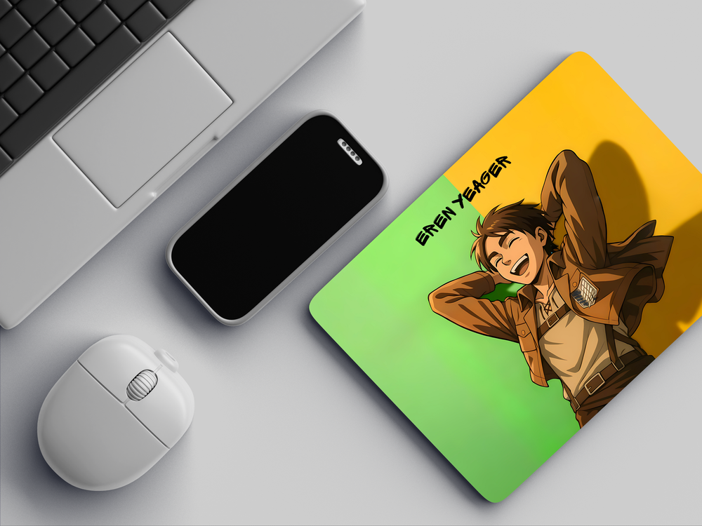 "EREN YEAGER" Mousepad Enhance Your Workspace with Style