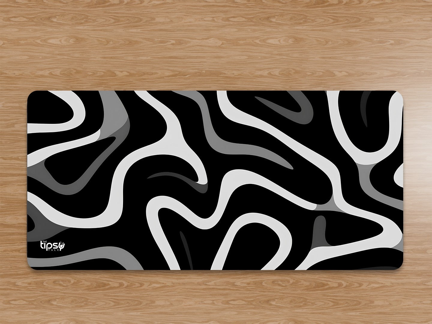 "BLACK & WHITE ABSTRACT " Gaming Mousepad Elevate Your Gaming Experience