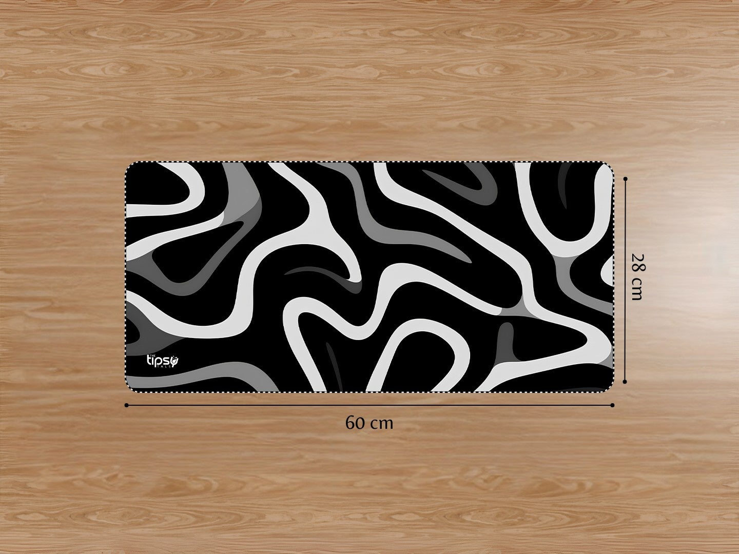 "BLACK & WHITE ABSTRACT " Gaming Mousepad Elevate Your Gaming Experience