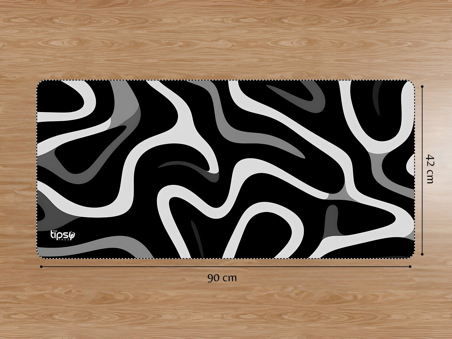 "BLACK & WHITE ABSTRACT " Gaming Mousepad Elevate Your Gaming Experience