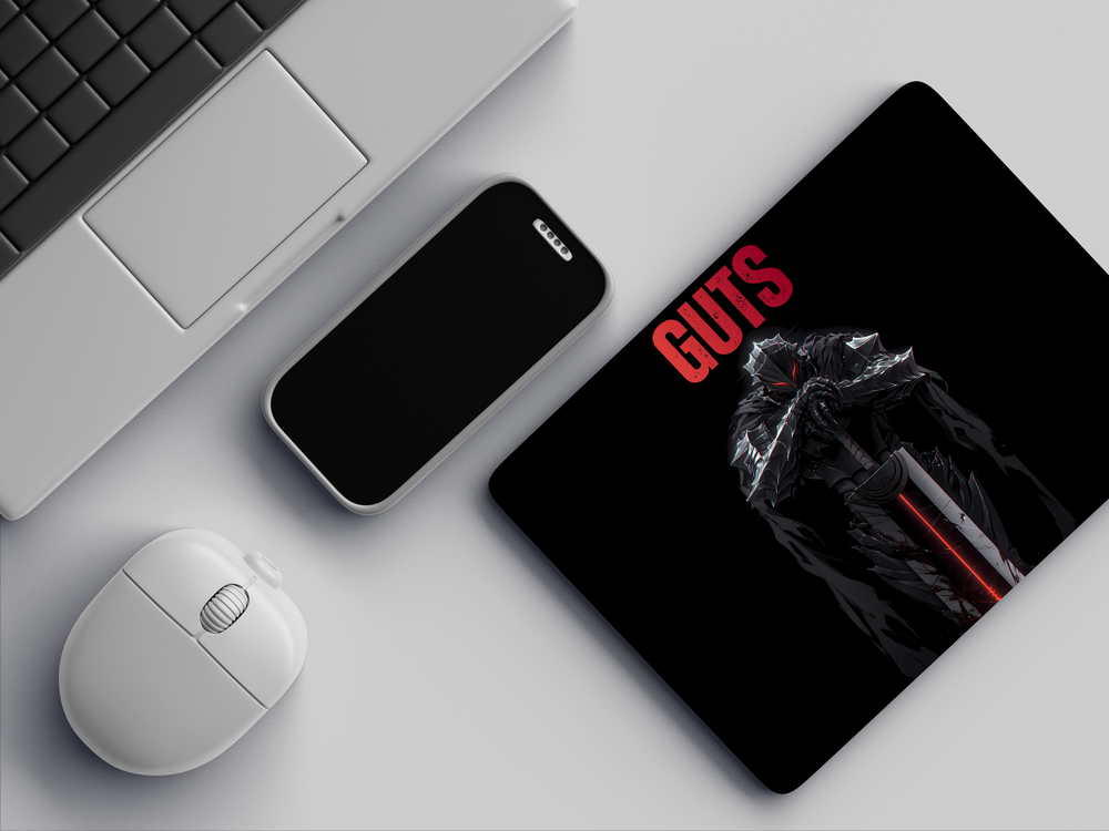 "GUTS BLACK" Mousepad Enhance Your Workspace with Style