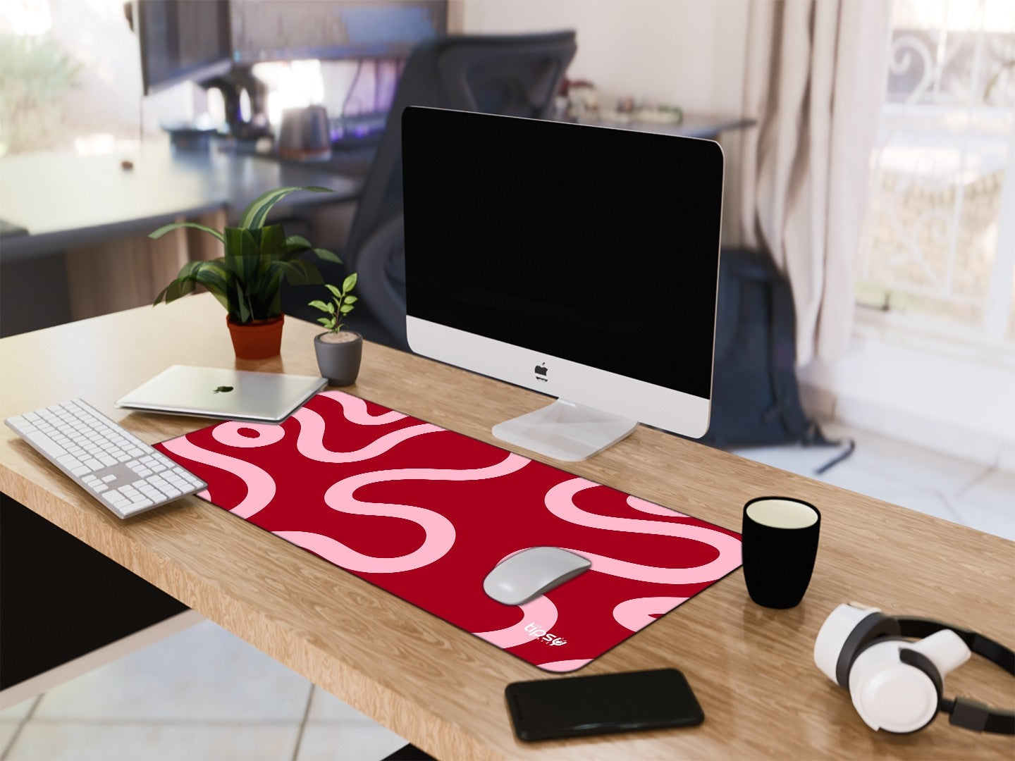 "RED ABSTRACT " Gaming Mousepad Elevate Your Gaming Experience