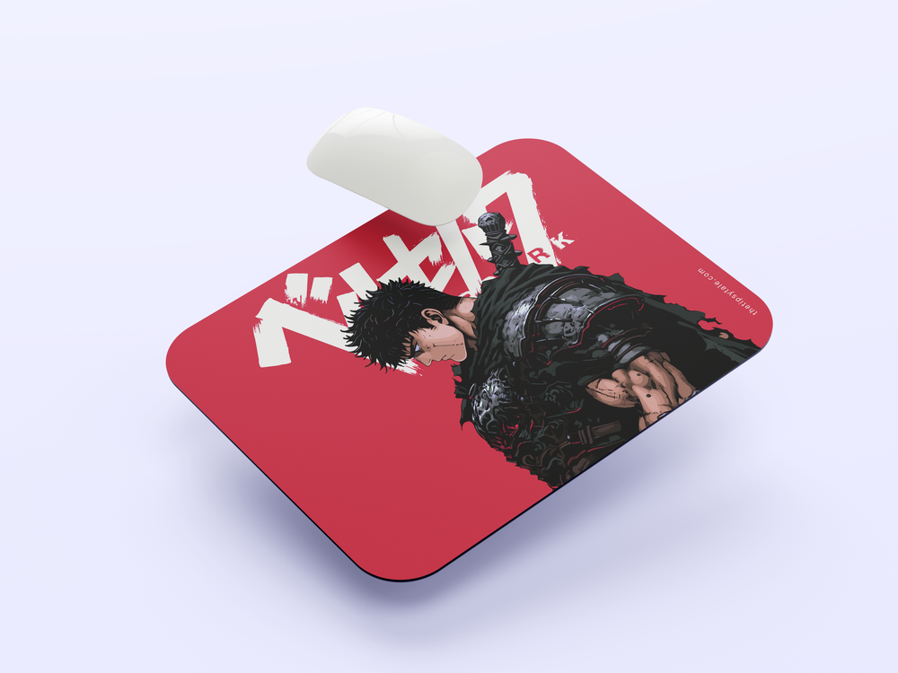 "GUTS BERSERK - FEARLESS" Mousepad Enhance Your Workspace with Style