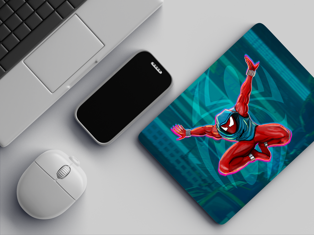 "SCARLET SPIDER" Mousepad Enhance Your Workspace with Style