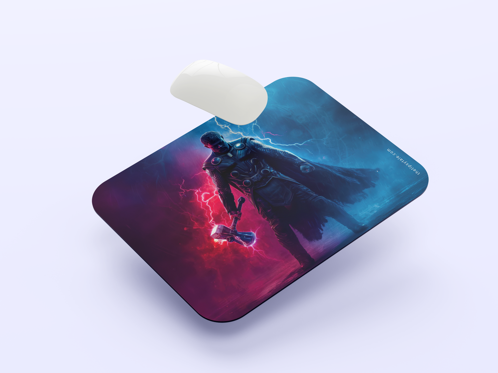 "THOR MJOLNIR MIGHTY STRIKE " Mousepad Enhance Your Workspace with Style