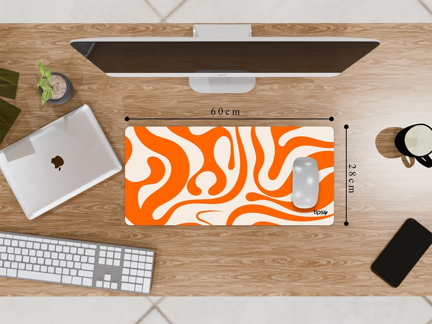 "ORANGE ABSTRACT" Gaming Mousepad Elevate Your Gaming Experience