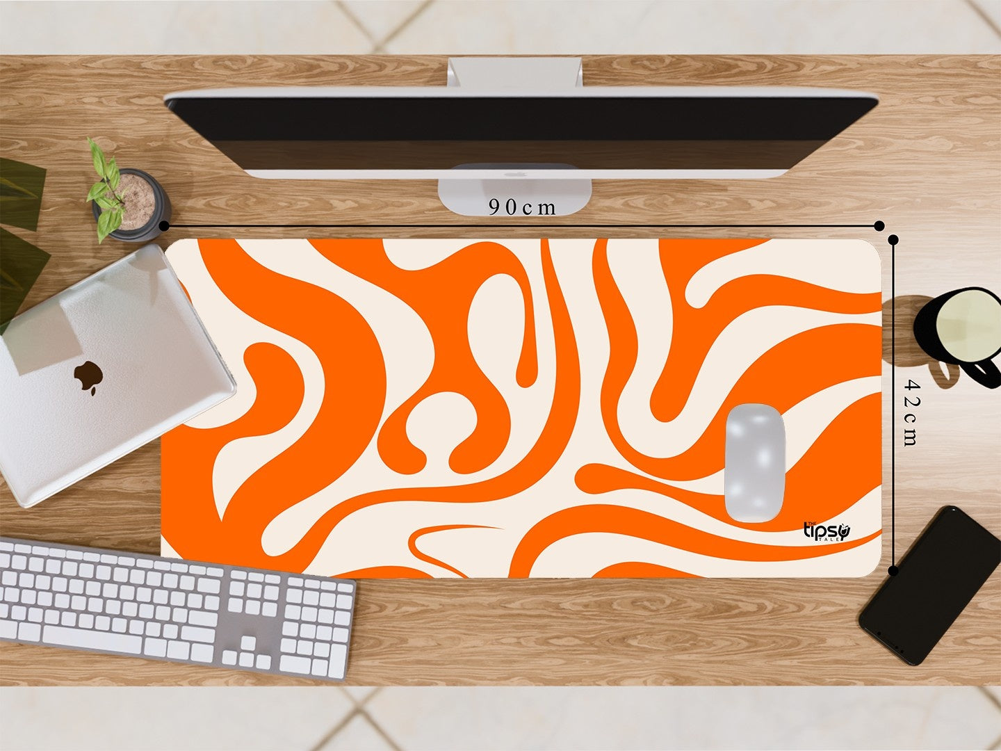 "ORANGE ABSTRACT" Gaming Mousepad Elevate Your Gaming Experience
