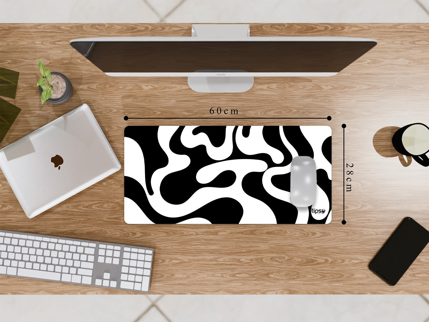"MONOCHROME ILLUSION" Gaming Mousepad Elevate Your Gaming Experience