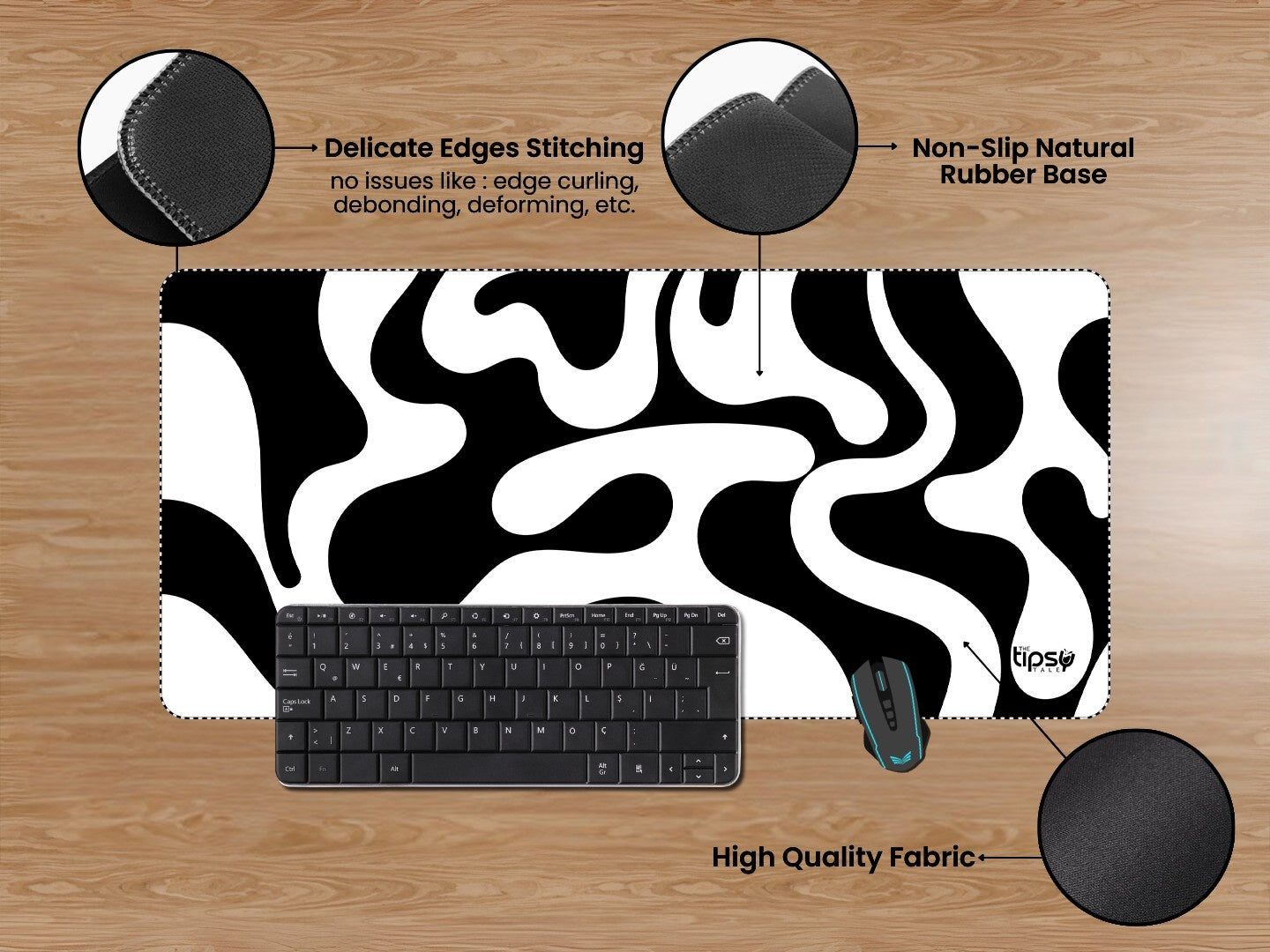 "MONOCHROME ILLUSION" Gaming Mousepad Elevate Your Gaming Experience
