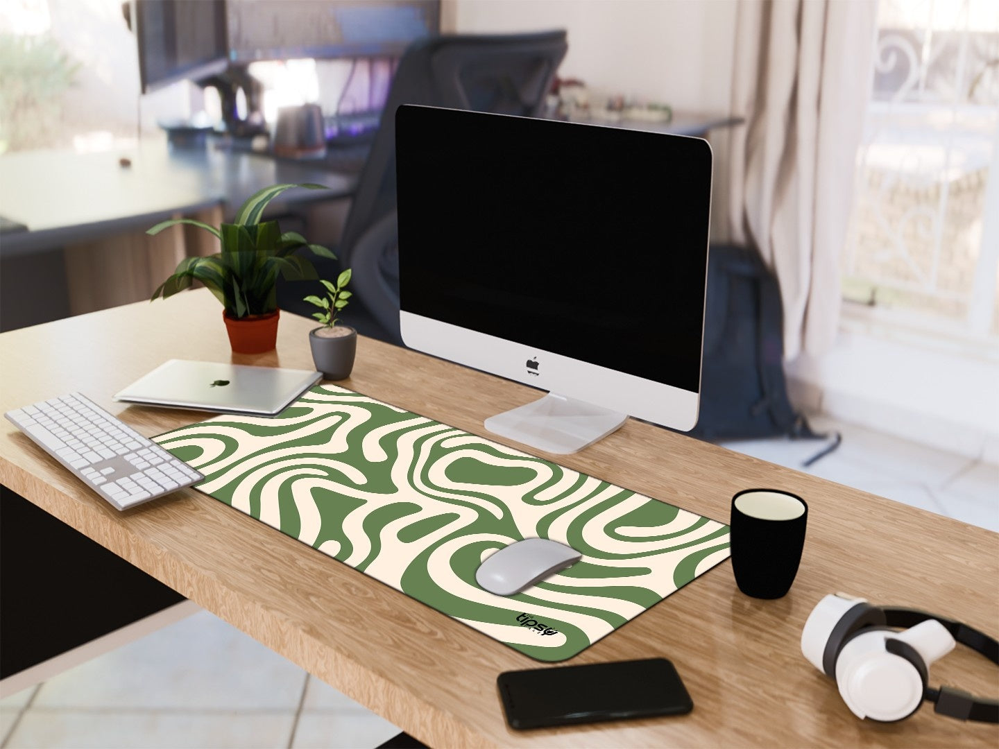 "GREEN ABSTRACT THEME" Gaming Mousepad Elevate Your Gaming Experience