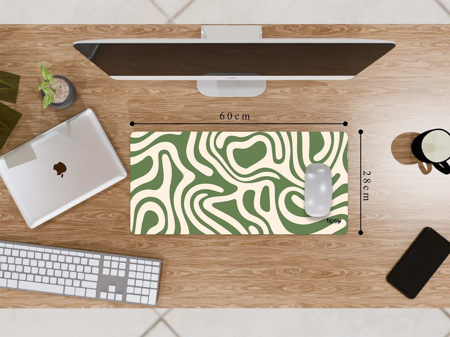 "GREEN ABSTRACT THEME" Gaming Mousepad Elevate Your Gaming Experience