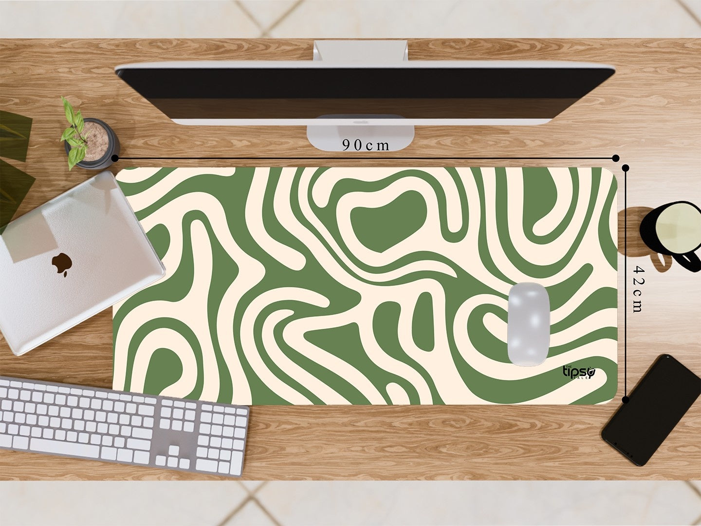 "GREEN ABSTRACT THEME" Gaming Mousepad Elevate Your Gaming Experience