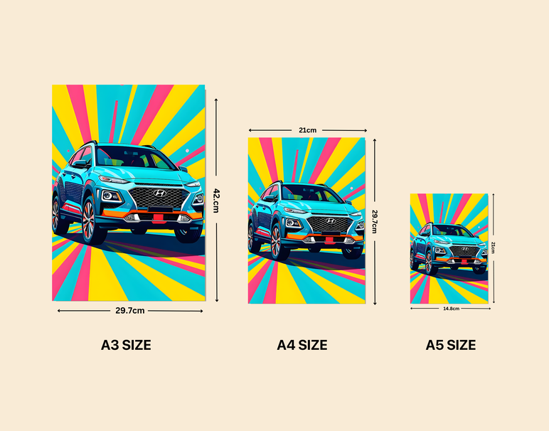 "Pop Car Energy" -Shiny & Sturdy Metallic Poster Art That Pops & Sticks