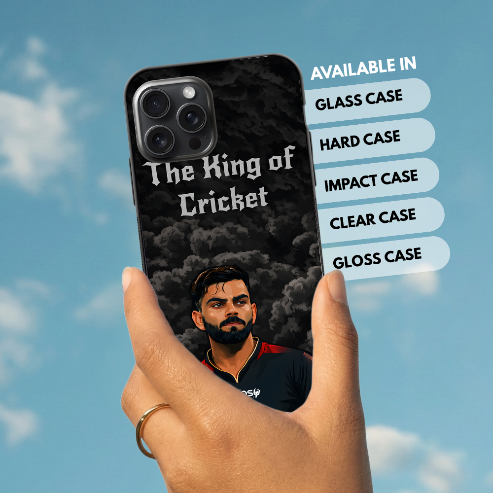 "VIRAT KOHLI THE KING OF CRICKET" -Mobile Covers Shock Resistant, Slim & Stylish Cases
