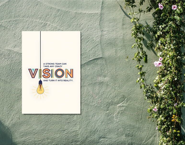 "Vision Creates Reality" -Shiny & Sturdy Metallic Poster Art That Pops & Sticks