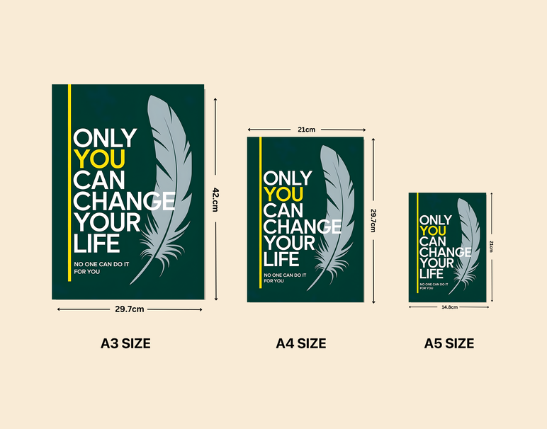 "Change Your Life" -Shiny & Sturdy Metallic Poster Art That Pops & Sticks