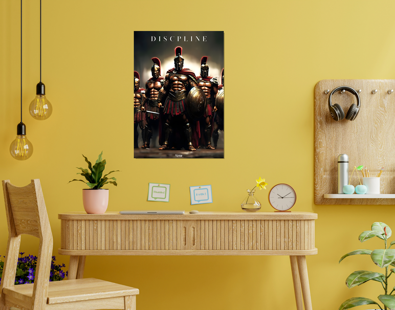 "KNIGHT'S DISCPLINE" -Shiny & Sturdy Metallic Poster Art That Pops & Sticks