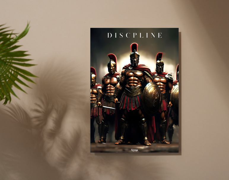 "KNIGHT'S DISCPLINE" -Shiny & Sturdy Metallic Poster Art That Pops & Sticks